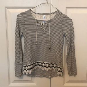 Black and white striped long sleeve